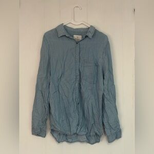 SO Light Blue Casual Button Down Shirt